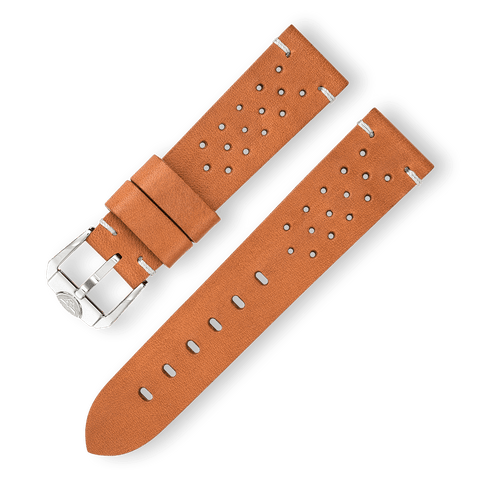 Brun perforeret Hanmade Vintage Læderrem