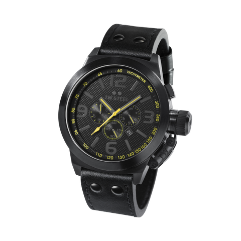 Cool Black Yellow Chronograph